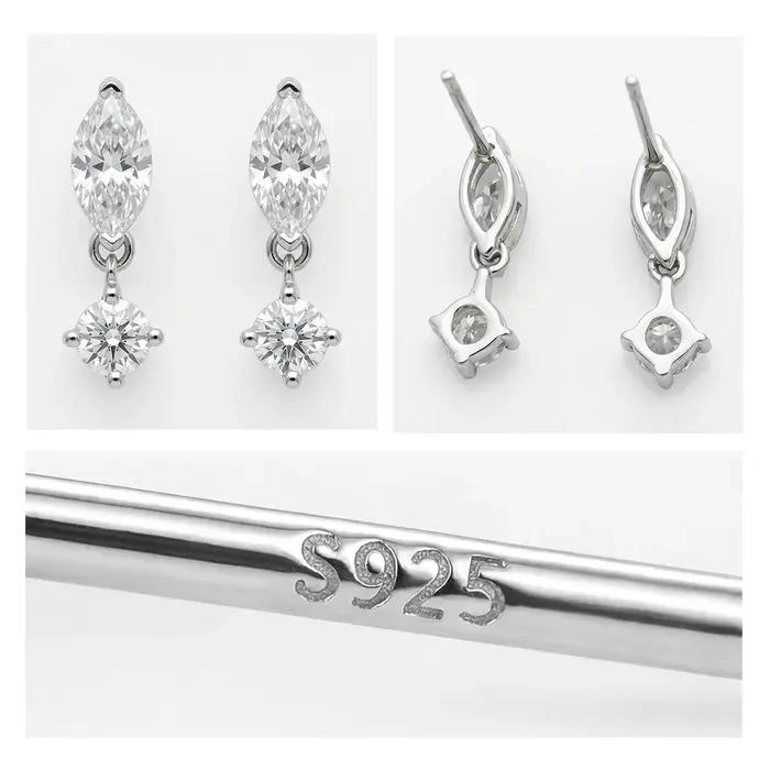 COSYA – boucles d'oreilles en moissanite pour femmes
