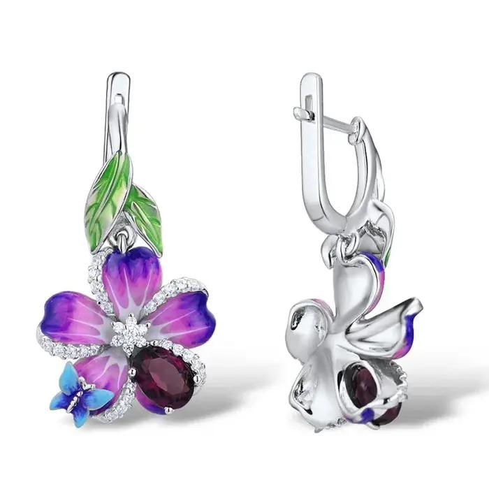 Boucles d'oreilles en argent 925 faites à la main pour femme