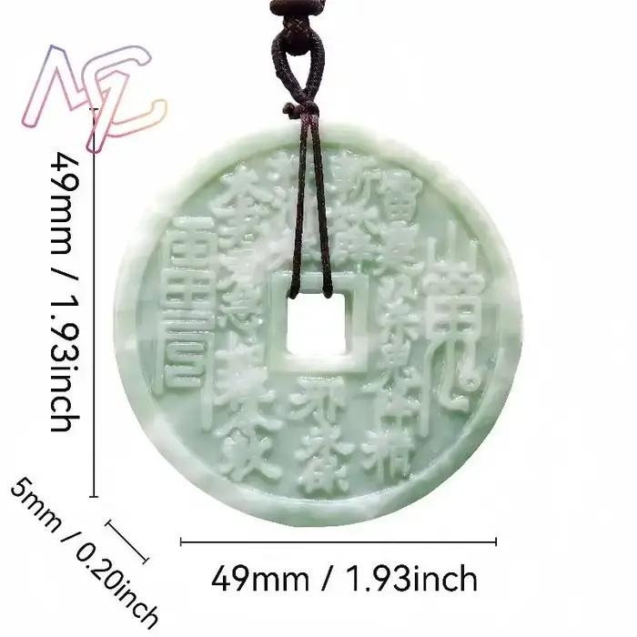 Collier pendentif en argent de Jade véritable naturel, pierre de styliste sculptée, accessoires de b