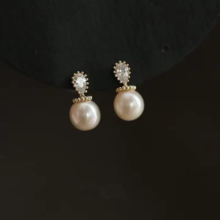 Boucles d'oreilles en argent Sterling 925 pour femmes, plaqué or 14k, bijoux de luxe léger, pour fêt