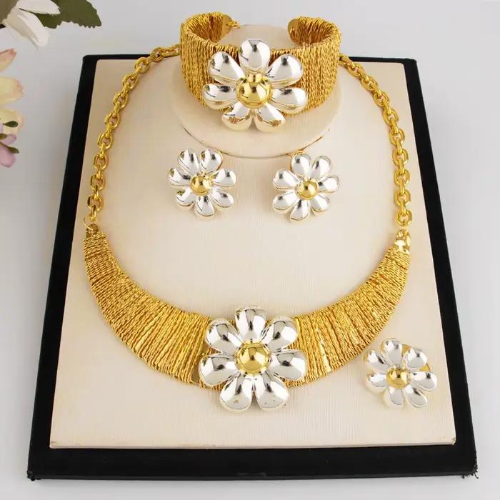 Ensemble de bijoux de luxe en or pour femmes