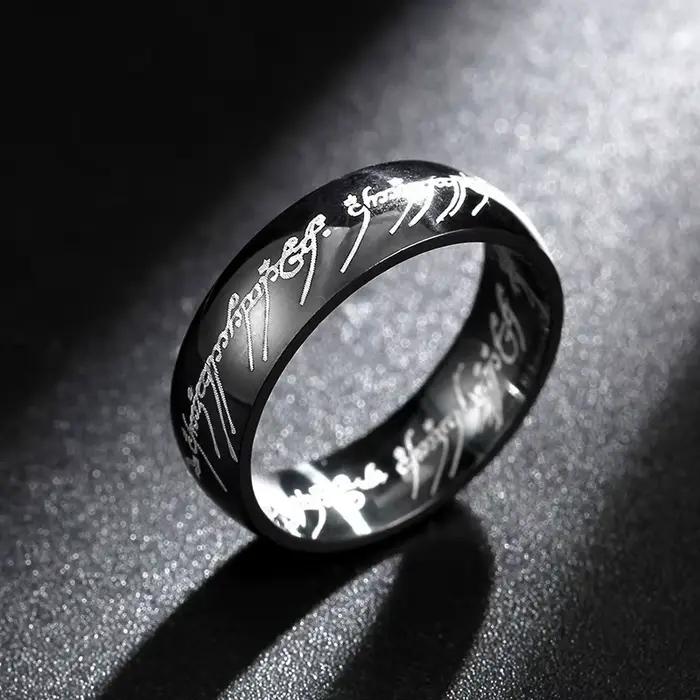 Bague magique populaire du seigneur des anneaux en acier inoxydable