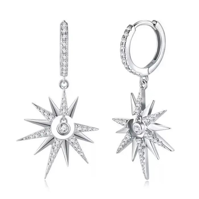 Wong Rain – boucles d'oreilles scintillantes en argent Sterling 925