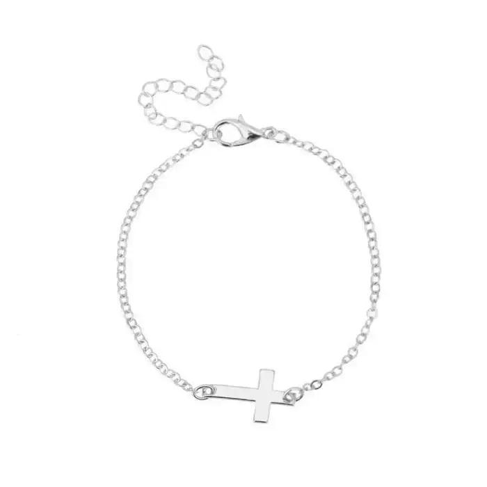 Bracelet à brins croisé en alliage de haute qualité design rond élégant pour femme bijou de mode luxe léger pour occasions spéciales