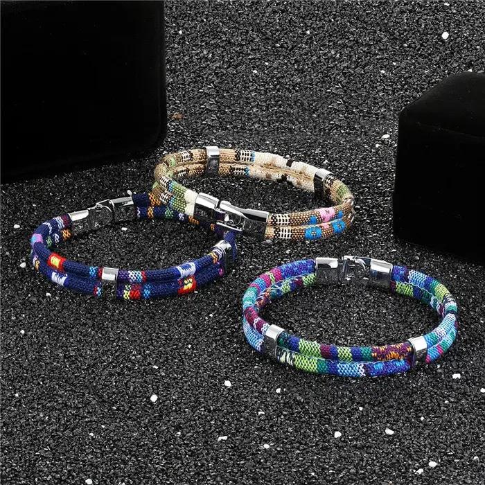 MKENDN – bracelet en cuir tressé multicouche pour hommes et femmes