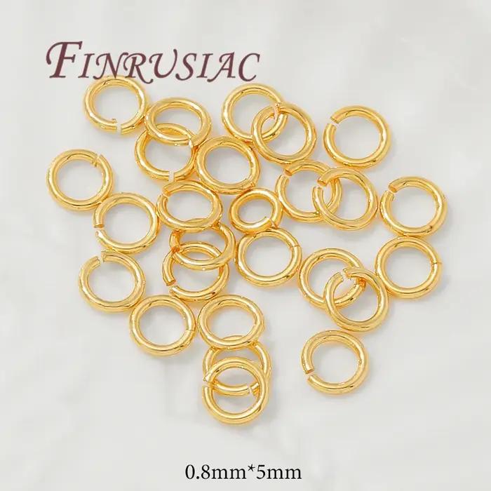 Anneaux ouverts plaqués or 18 carats pour la création de bijoux DIY bracelets accessoires anneaux de saut et connecteurs pour occasions spéciales