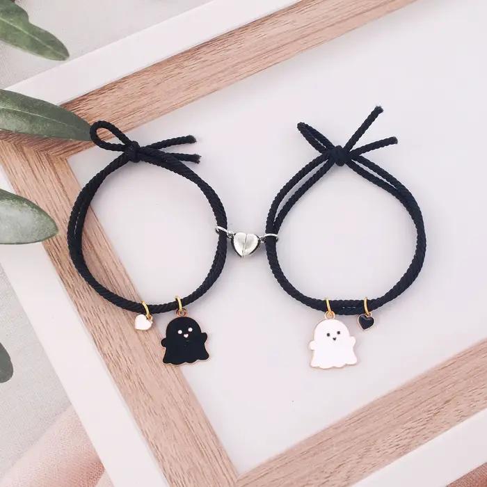 Bracelets de Couple magnétiques assortis en forme de cœur