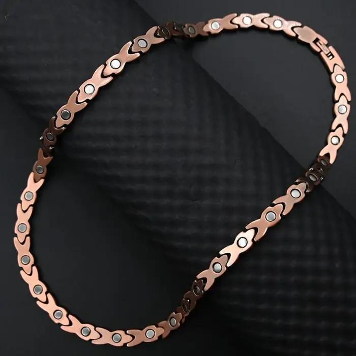 Collier Magnétique en Cuivre Aradoo Goutte d'Eau Design Élégant Pour Hommes et Femmes Occasions Spéciales