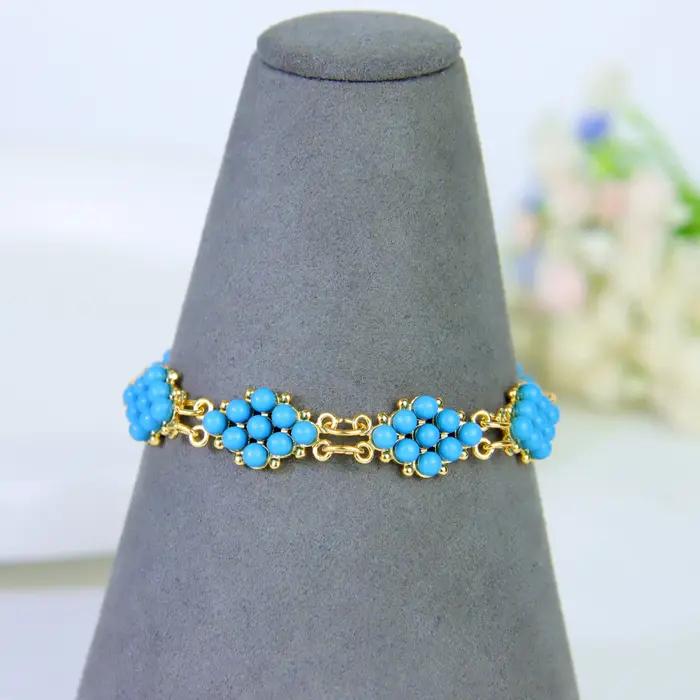 Bracelet de perles plaqué or 21 carats pour femmes italiennes, bijoux arabes pour documents élégants