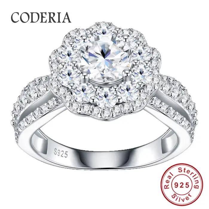 Bague de fiançailles en moissanite pleine pierre 1 carat couleur D VVS1 pour femme, en argent sterling 925, bijou cadeau pour elle, occasions spéciales, mariage, engagement, anniversaire