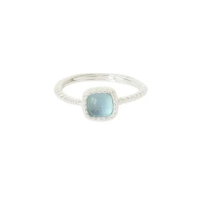 Sam Panda – bague en argent Sterling 925 avec Zircon bleu pour femmes