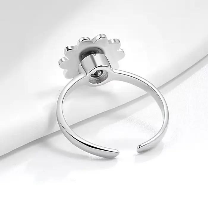 Bague ouverte en argent regardé 925 pour femme