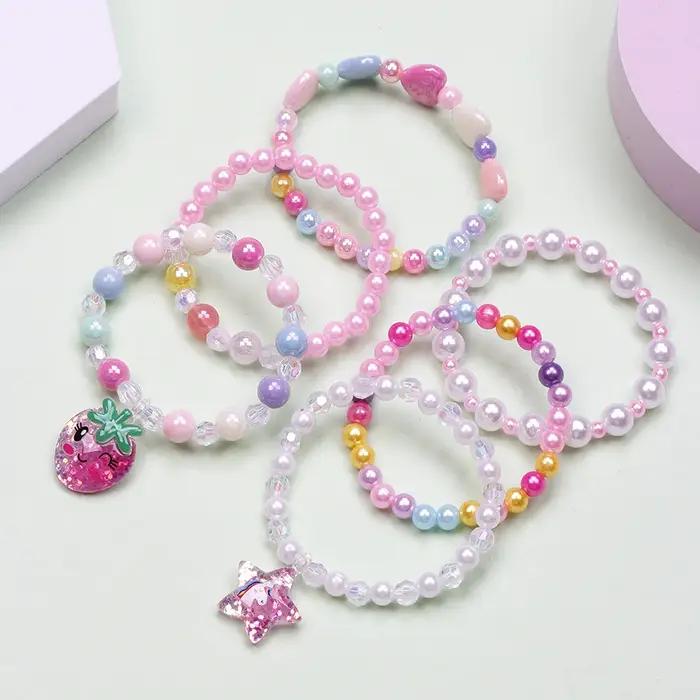 Bracelets de fête en acrylique multicolores à motifs cœur pour filles, trackers d'humeur et cadeaux d'anniversaire
