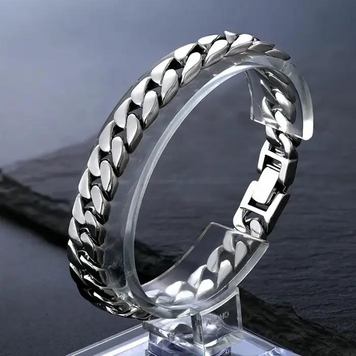 Bracelet Fouet Cheval en Argent Sterling S925 Style Dominateur Rétro Bijou Femme Occasions Spéciales