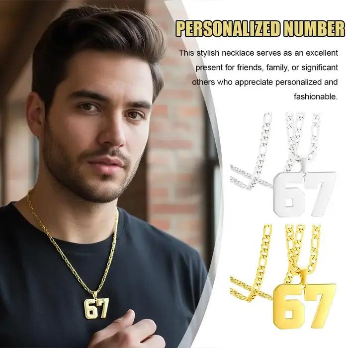 67 Collier Six Seven Meme Pendentif Nouveauté Numéro Bijoux Cadeau pour Femmes et Hommes