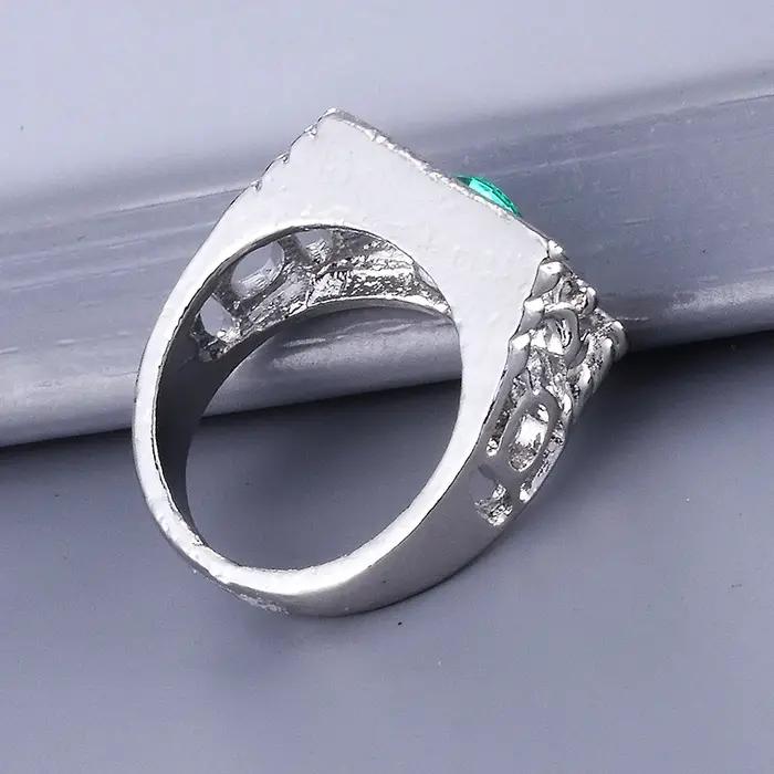 Bague lanterne verte à breloque, bijoux à la mode pour hommes et femmes