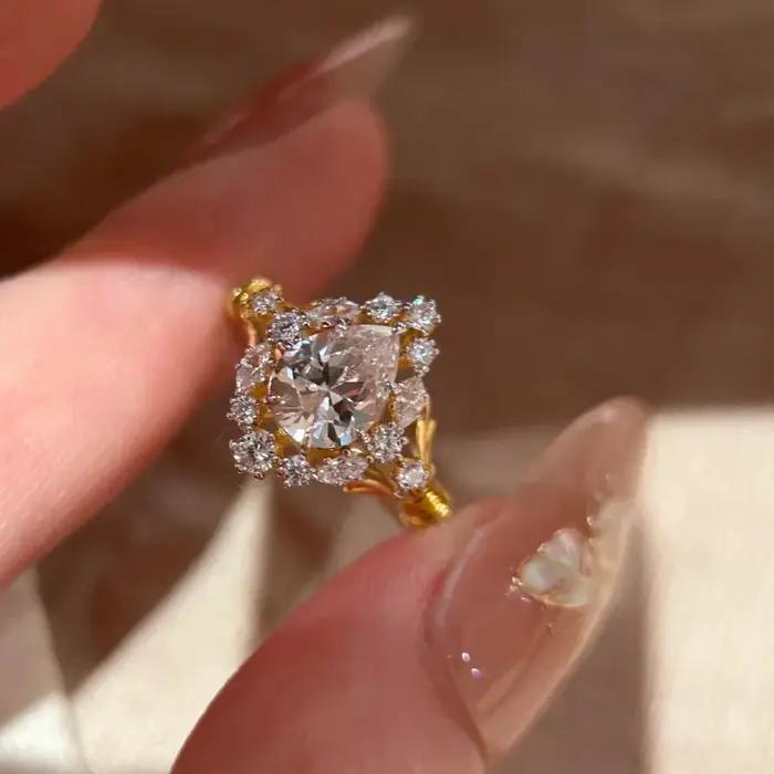 Belle bague en argent sterling 925 - idéale pour les fiançailles