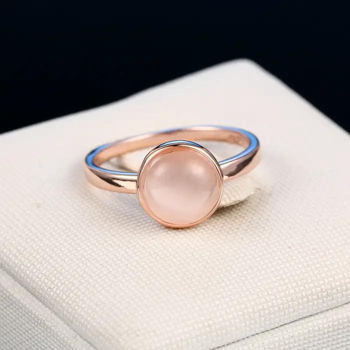 Bagues en pierre opale oeil de chat pour femmes Style coréen couleur or Rose de qualité supérieure marque de mode bijoux de fête de mariage vente en gros R153