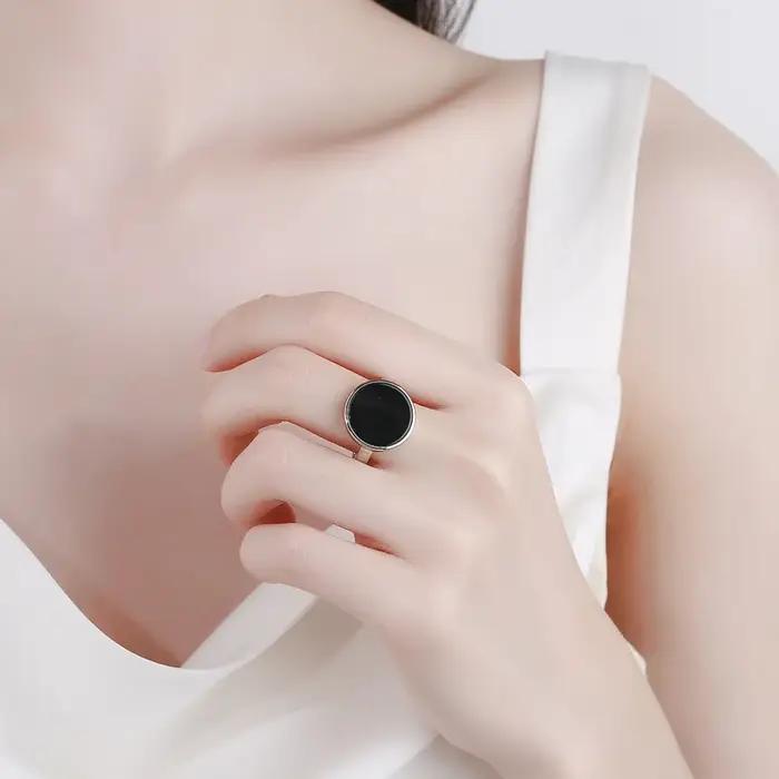 Bague en pierre naturelle Lapis Agate Malachite