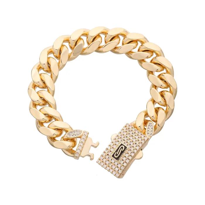 Ensemble Bracelet et Collier Chaîne Vct Monaco Fermoir S 4N/14N Bijoux de Mode pour Hommes et Femmes