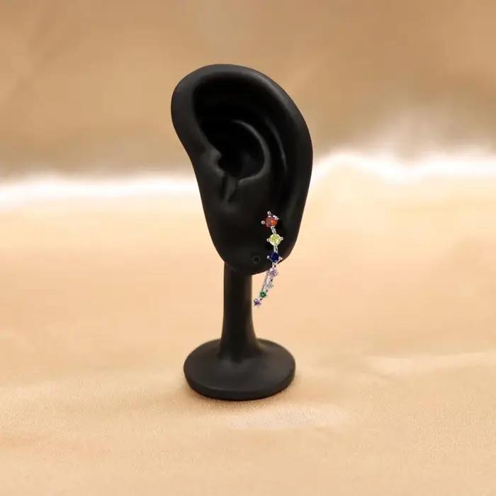 Boucle d'oreille de luxe en argent 925