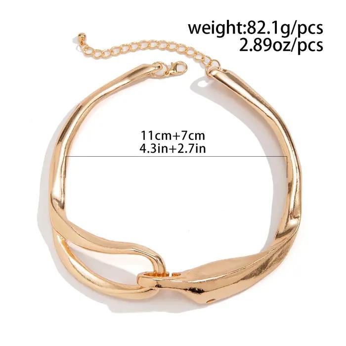 Collier de Clavicule Punk Gothique en Alliage Doré ou Argenté pour Femmes Occasions Spéciales et Vie Quotidienne