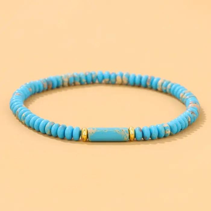 Bracelets à breloques de sédiments marins pour femmes et hommes