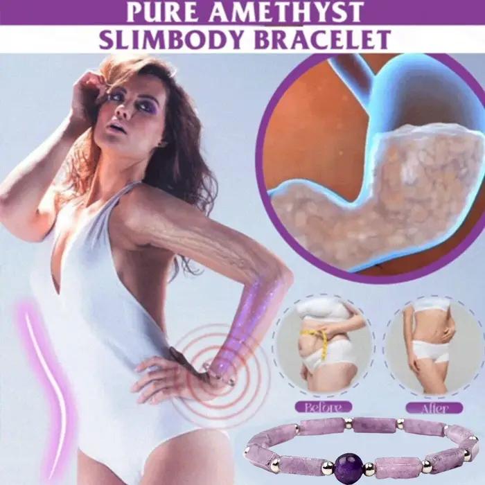 Bracelet amincissant en améthyste naturelle pour femmes