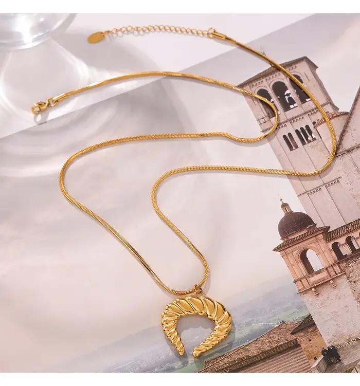 Collier Pendentif Géométrique Moderne Grande Taille pour Femme