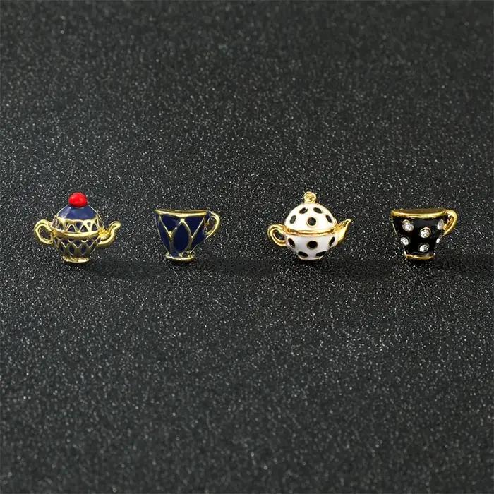 Boucles d'oreilles en forme de tasse à thé pour femmes