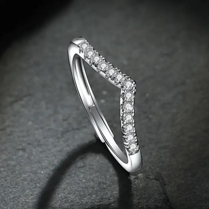 Bague en argent sterling 925 avec zircon brillant pour femme, bijoux de mariage, bagues en argent, cadeau de mode raffiné, fête, bague de haute qualité