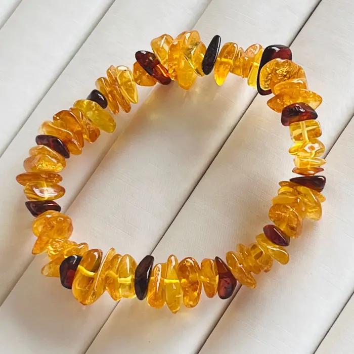 Bracelet d'ambre naturel bijou de guérison fin et élégant pour femmes et hommes occasions spéciales et quotidienne