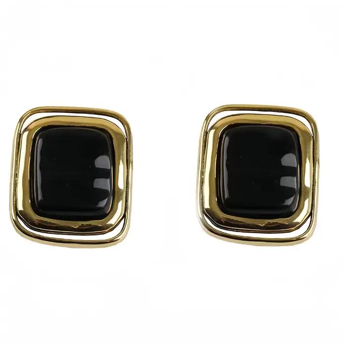 Boucles d'oreilles rétro noires pour femmes style punk élégantes occasions spéciales 2024