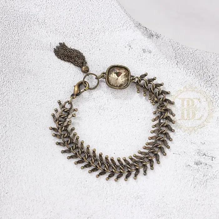 One Fashion Fish Sophia Bracelet en laiton finition antique