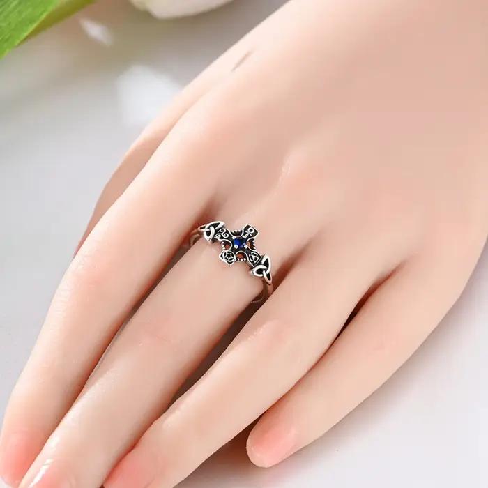 Bague en argent sterling 925 sertie de zirconium blanc élégante à offrir pour femme occasions spéciales engagement💍