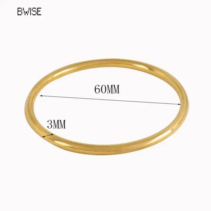 Bracelet rond minimaliste en acier inoxydable pour femmes