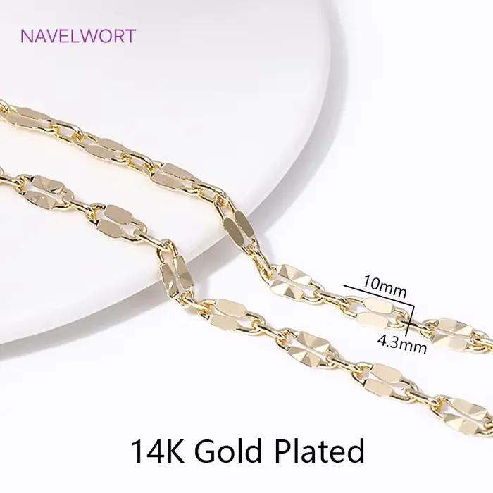 Chaîne de fabrication de bijoux à bricoler soi-même, multi-types, chaînes en métal en laiton plaqué