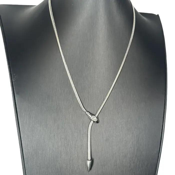 Collier Punk en forme de serpent en acier inoxydable