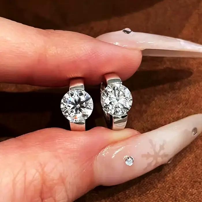 BXINY – boucles d'oreilles en moissanite 4cttw, boucles d'oreilles en argent S925, diamants certifié