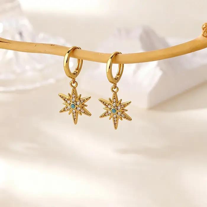 Boucles d'oreilles étoile Arbre de Vie pour femme