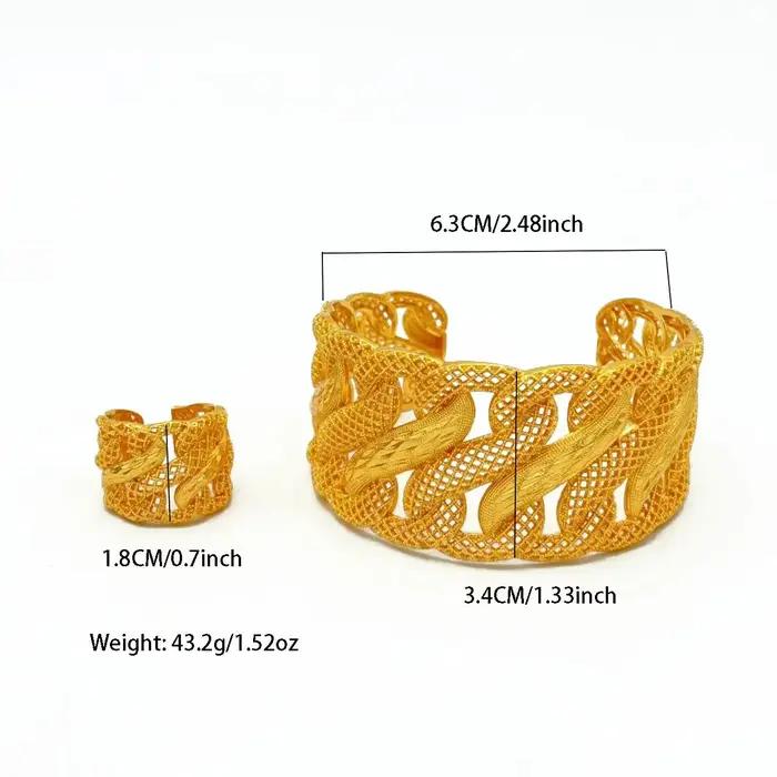 Bracelets et bagues plaqués or du Moyen-Orient pour femmes