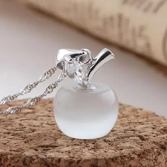 Joaillerie fine en argent regardé 925 avec pomme en cristal pour femme