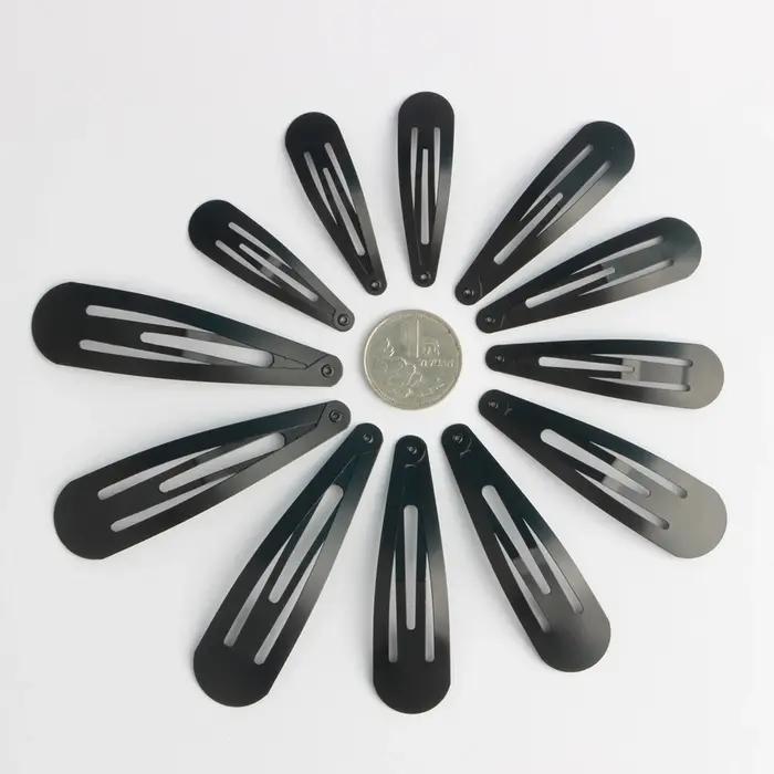 20 pièces 4/5/6/7/8 cm ovale goutte d'eau forme carrée pince à cheveux Base vierge Snap Alligator épingle