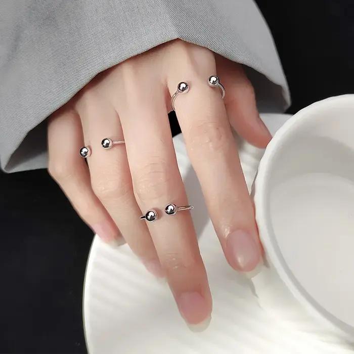 La Monada perle femmes bague 925 en argent Sterling bagues minimalistes