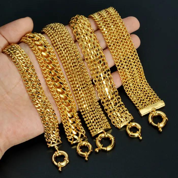 Bracelets de chaîne à maillons en cuivre de dubaï pour unisexe