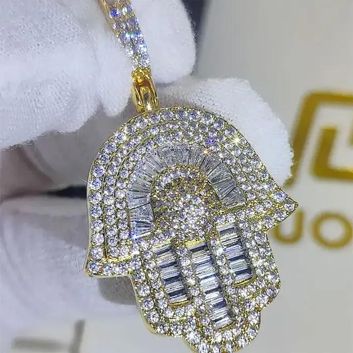 Collier Hip Hop Bling Iced Out pour hommes et femmes
