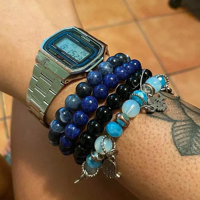Kirykle – ensemble de bracelets en pierre naturelle pour hommes