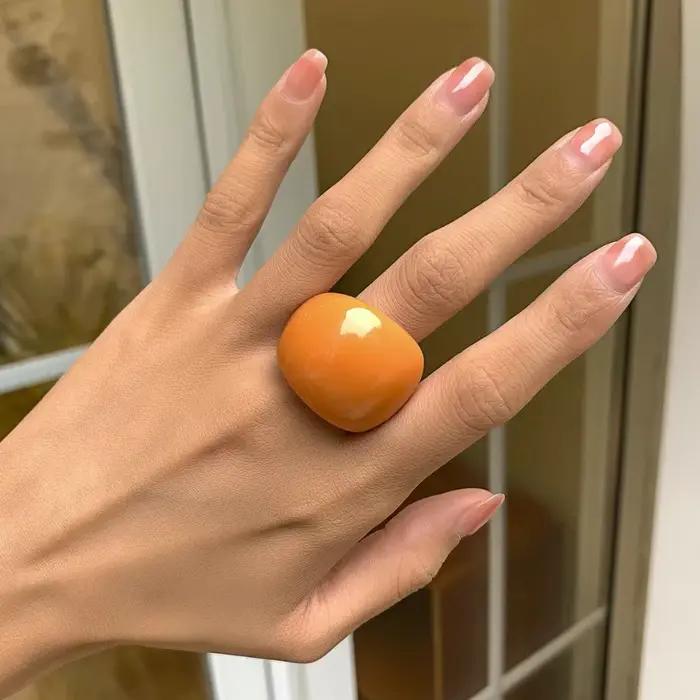 Bague ronde à la mode européenne et américaine