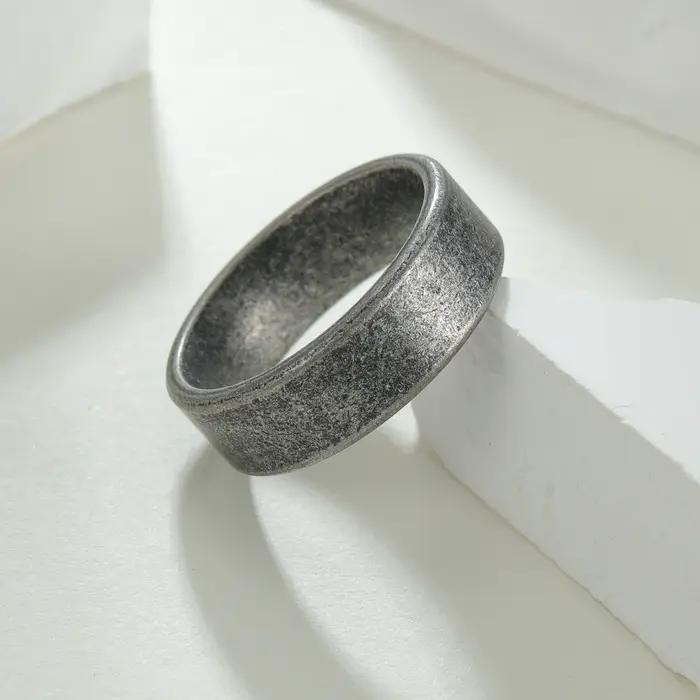 Bague en acier inoxydable pour homme style hiphop rock rétro métal antique large punk gothique rock hip hop accessoire bijou cadeau