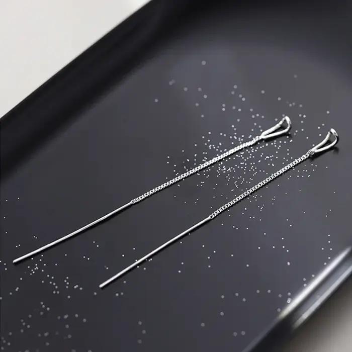 Boucles d'oreilles à pampilles en chaîne de Style Simple pour femmes